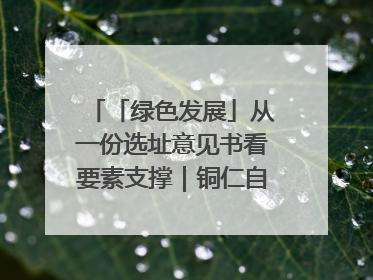 「绿色发展」从一份选址意见书看要素支撑｜铜仁自然资源部门精准服务助力项目落地