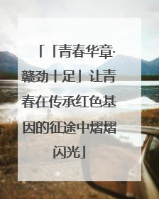 「青春华章·赣劲十足」让青春在传承红色基因的征途中熠熠闪光