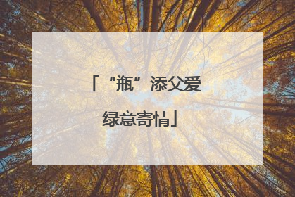 “瓶”添父爱 绿意寄情