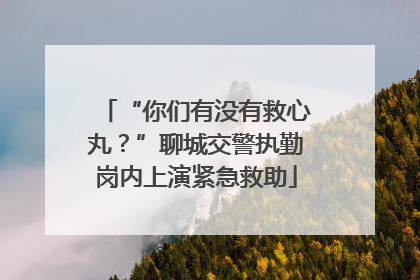 “你们有没有救心丸？”聊城交警执勤岗内上演紧急救助