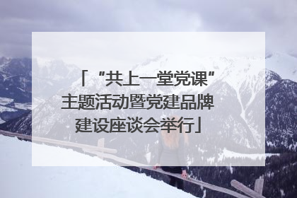 “共上一堂党课”主题活动暨党建品牌建设座谈会举行