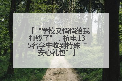“学校又悄悄给我打钱了”，杭电135名学生收到特殊“安心礼包”