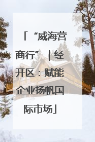 “威海营商行”｜经开区：赋能企业扬帆国际市场