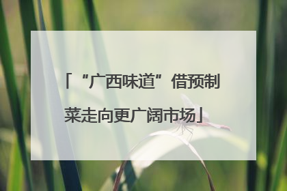 “广西味道”借预制菜走向更广阔市场