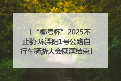 “椰号杯”2025不止骑·环溧阳1号公路自行车骑游大会圆满结束