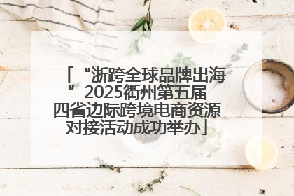 “浙跨全球品牌出海”2025衢州第五届四省边际跨境电商资源对接活动成功举办
