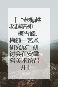 “老梅越老越精神——梅雪峰、梅纯一艺术研究展”研讨会在安徽省美术馆召开