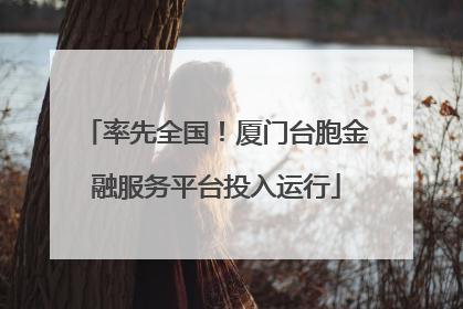率先全国！厦门台胞金融服务平台投入运行