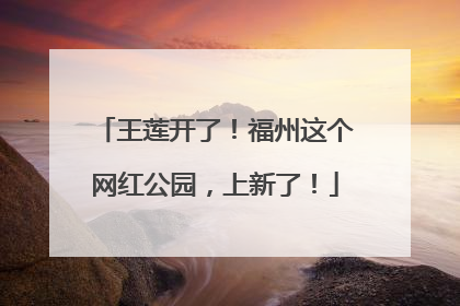 王莲开了！福州这个网红公园，上新了！