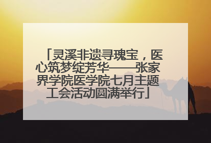 灵溪非遗寻瑰宝，医心筑梦绽芳华——张家界学院医学院七月主题工会活动圆满举行