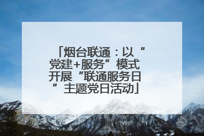烟台联通：以“党建+服务”模式开展“联通服务日”主题党日活动