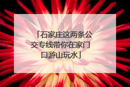 石家庄这两条公交专线带你在家门口游山玩水