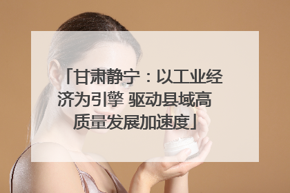 甘肃静宁：以工业经济为引擎 驱动县域高质量发展加速度