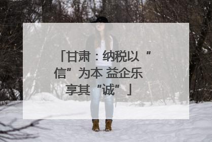 甘肃：纳税以“信”为本 益企乐享其“诚”