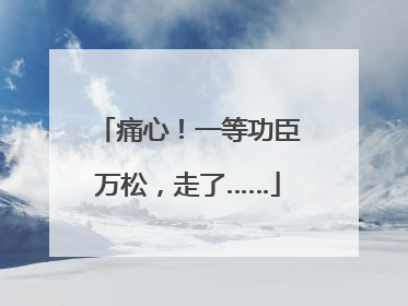 痛心！一等功臣万松，走了……