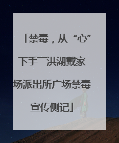 禁毒，从“心”下手――洪湖戴家场派出所广场禁毒宣传侧记