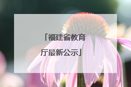 福建省教育厅最新公示