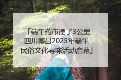 端午药市摆了3公里 四川德昌2025年端午民俗文化寻味活动启幕
