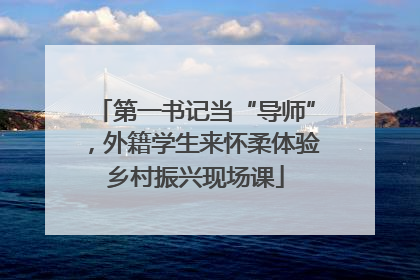 第一书记当“导师”，外籍学生来怀柔体验乡村振兴现场课