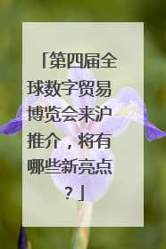 第四届全球数字贸易博览会来沪推介，将有哪些新亮点？