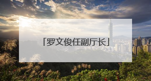 罗文俊任副厅长
