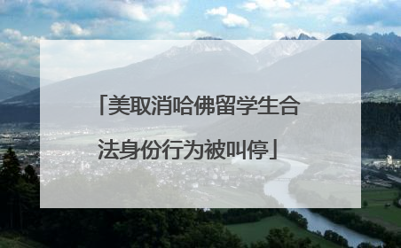美取消哈佛留学生合法身份行为被叫停