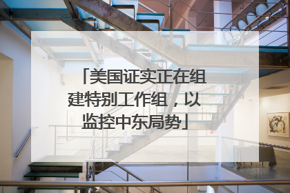 美国证实正在组建特别工作组，以监控中东局势
