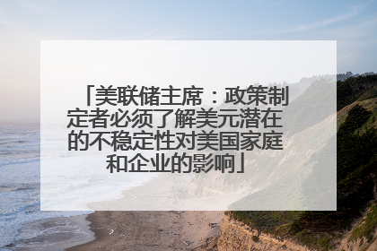 美联储主席：政策制定者必须了解美元潜在的不稳定性对美国家庭和企业的影响