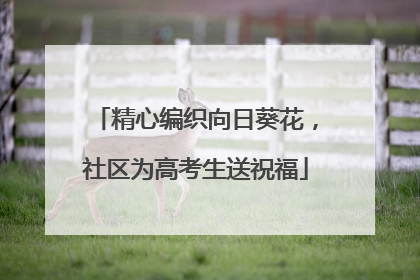 精心编织向日葵花，社区为高考生送祝福