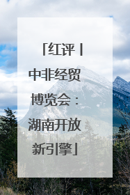 红评丨中非经贸博览会：湖南开放新引擎