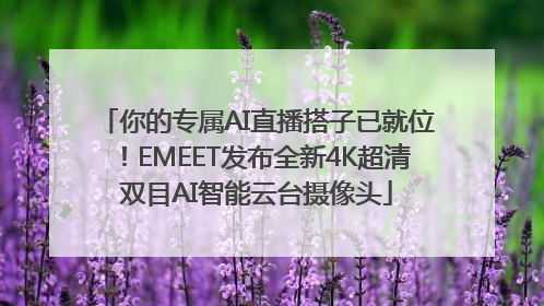 你的专属AI直播搭子已就位！EMEET发布全新4K超清双目AI智能云台摄像头