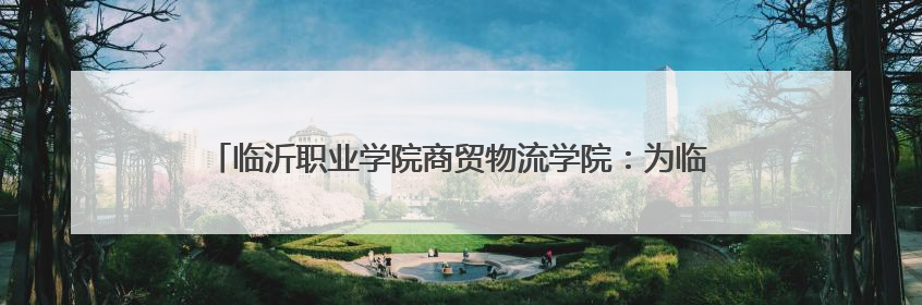 临沂职业学院商贸物流学院：为临沂商城向新向前培养排头兵主力军