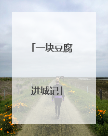 一块豆腐进城记