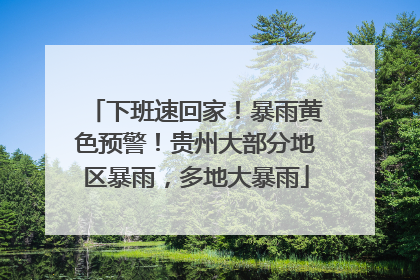 下班速回家！暴雨黄色预警！贵州大部分地区暴雨，多地大暴雨