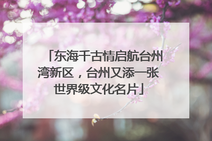 东海千古情启航台州湾新区，台州又添一张世界级文化名片