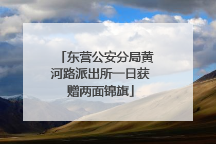 东营公安分局黄河路派出所一日获赠两面锦旗