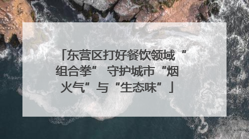 东营区打好餐饮领域“组合拳” 守护城市“烟火气”与“生态味”