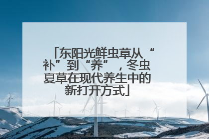 东阳光鲜虫草从“补”到“养”，冬虫夏草在现代养生中的新打开方式