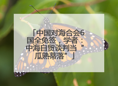 中国对海合会6国全免签，学者：中海自贸谈判当“瓜熟蒂落”