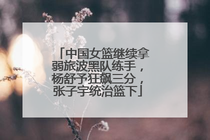 中国女篮继续拿弱旅波黑队练手，杨舒予狂飙三分，张子宇统治篮下