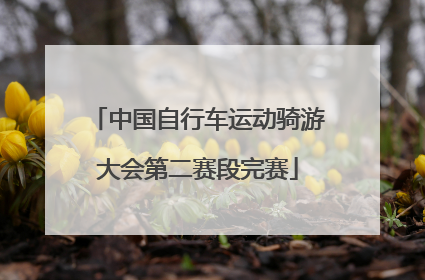 中国自行车运动骑游大会第二赛段完赛
