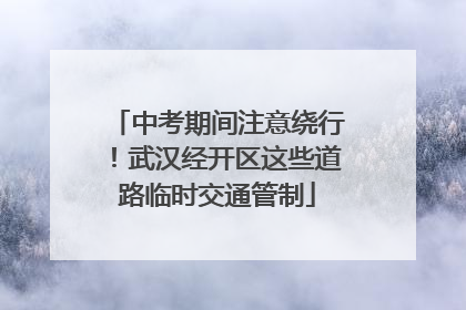 中考期间注意绕行！武汉经开区这些道路临时交通管制