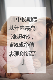 中长期债基年内最高涨超4%，超6成净值表现创新高