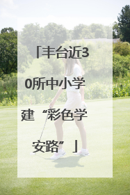 丰台近30所中小学建“彩色学安路”