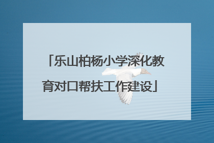 乐山柏杨小学深化教育对口帮扶工作建设