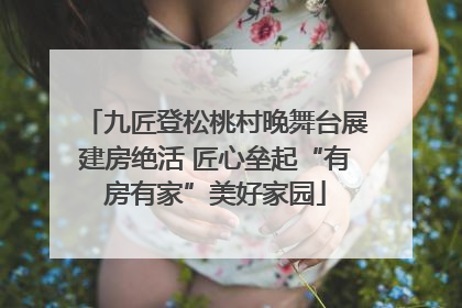 九匠登松桃村晚舞台展建房绝活 匠心垒起“有房有家”美好家园