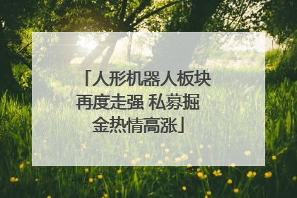 人形机器人板块再度走强 私募掘金热情高涨