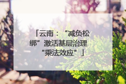 云南：“减负松绑”激活基层治理“乘法效应”
