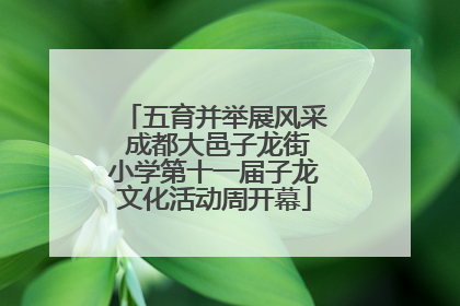 五育并举展风采 成都大邑子龙街小学第十一届子龙文化活动周开幕