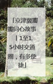 京津冀瓣瓣同心故事丨1至1.5小时交通圈，有多便捷
